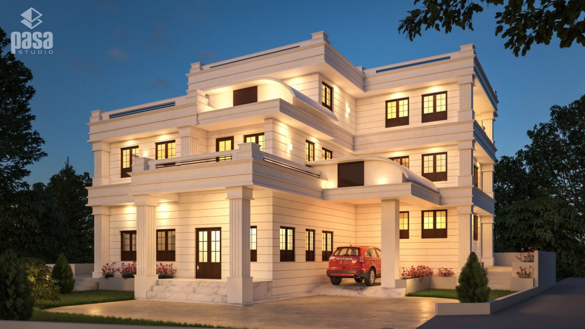 3D Render Night View